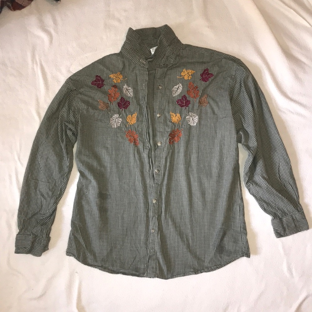 fall leaf flannel - Picture 5 of 13